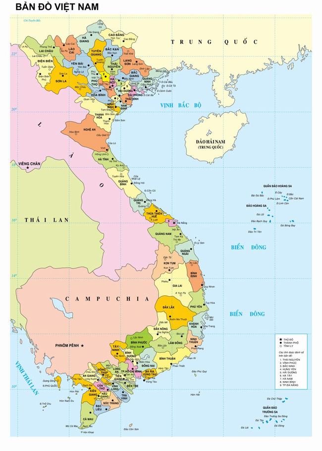 Tổng hợp bản đồ 63 tình thành Việt Nam năm 2020