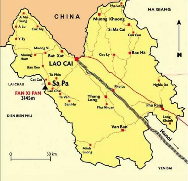 Bản đồ Lào Cai