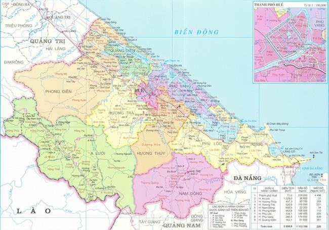 Bản đồ Thừa Thiên Huế