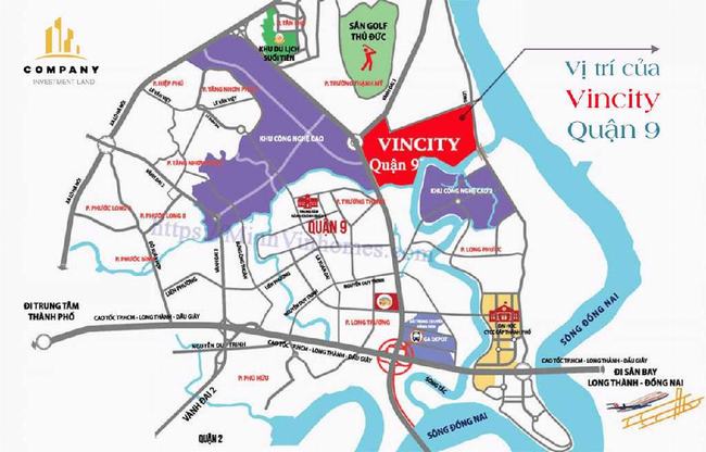 Vị trí căn hộ dự án vincity grand park