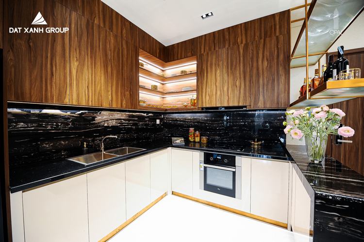 Phòng bếp tại nhà mẫu dự án Opal Skyline Bình Dương
