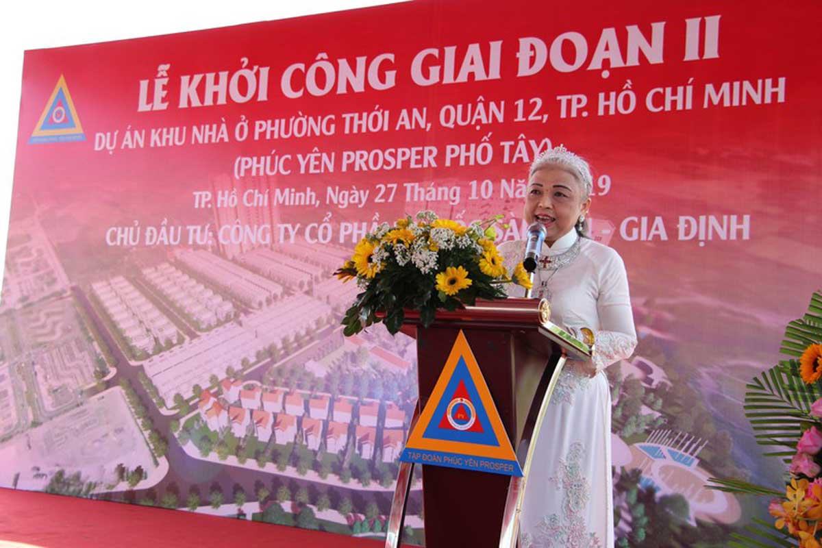 Bà Châu Thị Mỹ Linh – Tổng giám đốc Công ty cổ phần Địa ốc Sài Gòn – Gia Định