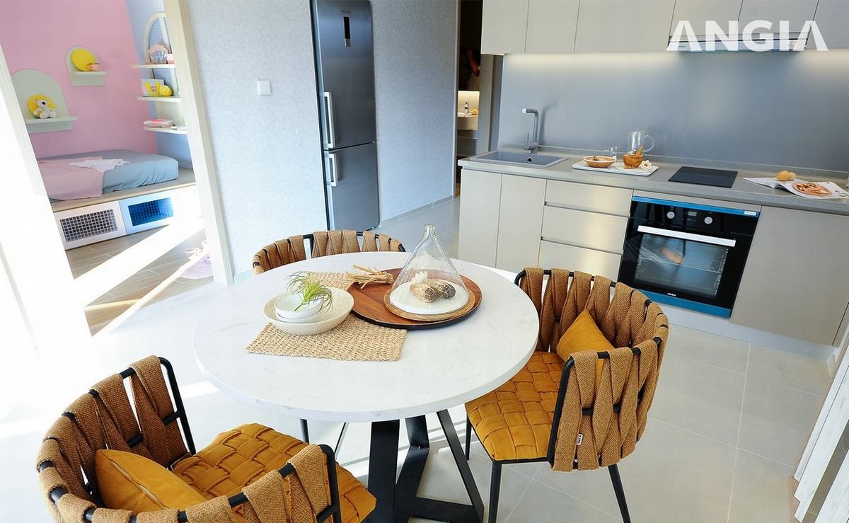 Không gian bếp ấm cúng căn hộ West Gate dành cho các gia đình quây quần bên nhau mỗi bửa ăn