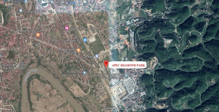 Vị trí địa chỉ dự án căn hộ chung cư Apec Diamond Park Lạng Sơn chủ đầu tư Apec Group