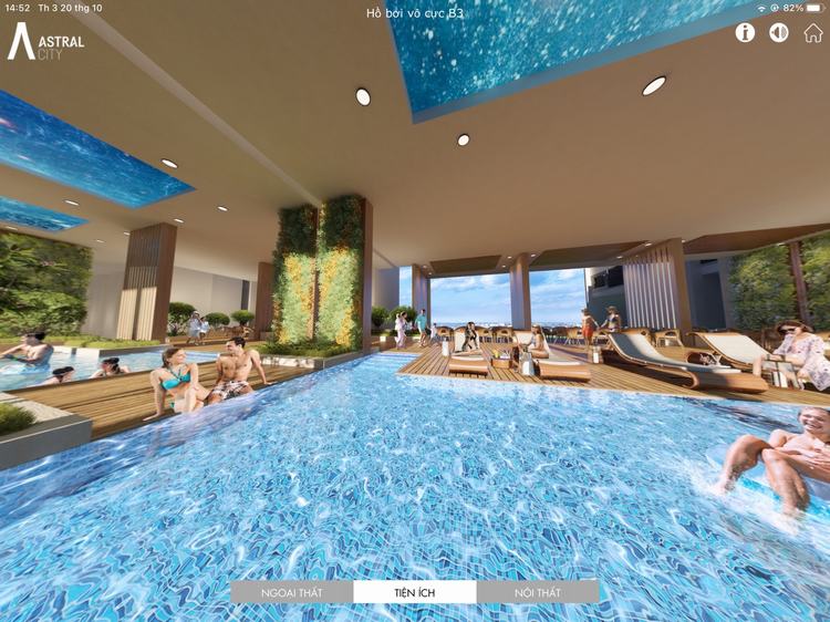 Hồ bơi tầng 20 dự án Astral City Bình Dương