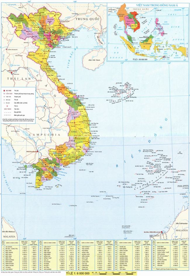 Bản đồ vị trí địa lý Việt Nam