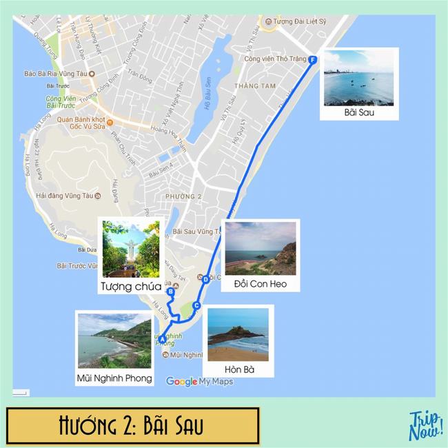 Bản đồ Du lịch Vũng Tàu: Bãi sau