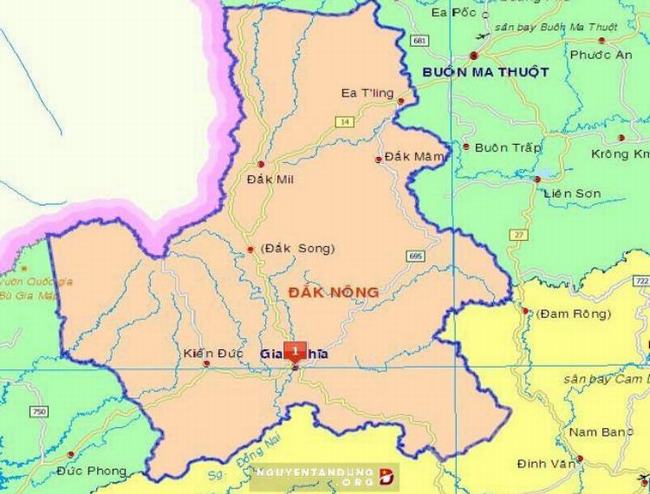 Bản đồ Đắk Nông