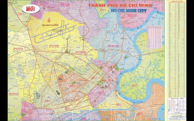 Bản đồ toàn bộ thành phố Hồ Chí Minh cập nhật năm 2019