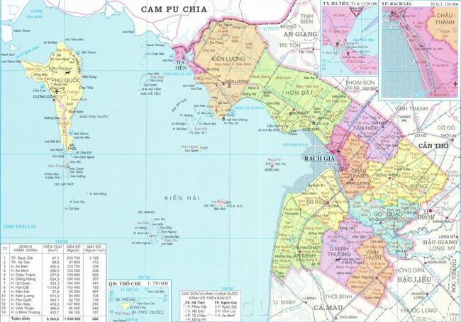 Bản đồ tỉnh Kiên Giang
