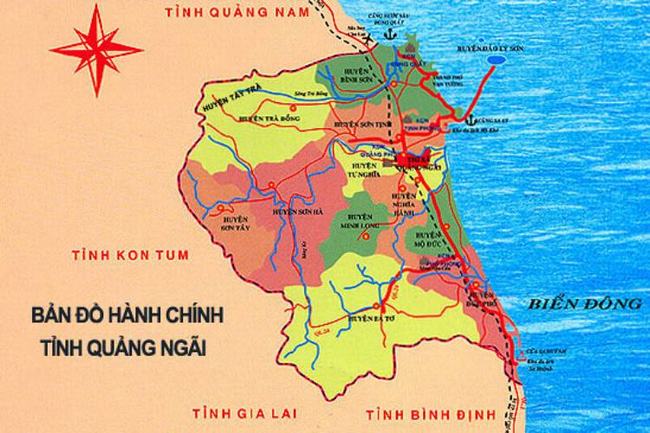 Bản đồ hành chính Quảng Ngãi