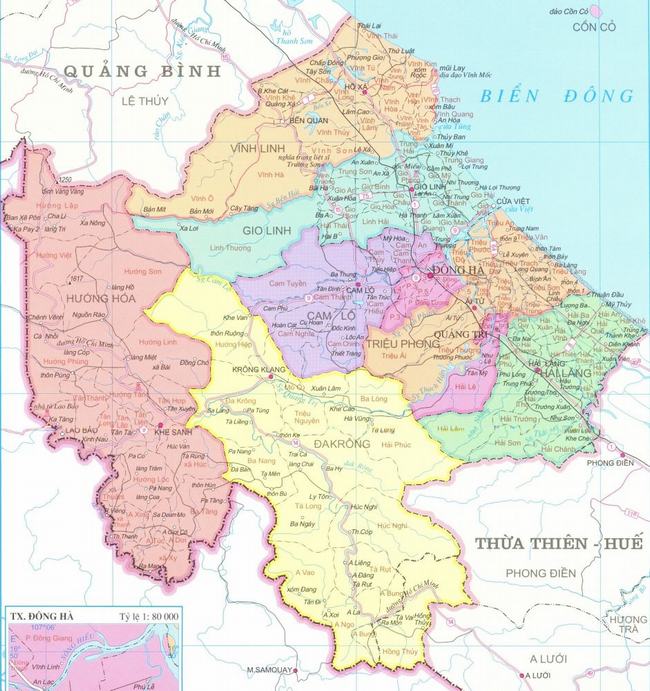 Bản đồ sử dụng đất tỉnh Quảng Trị