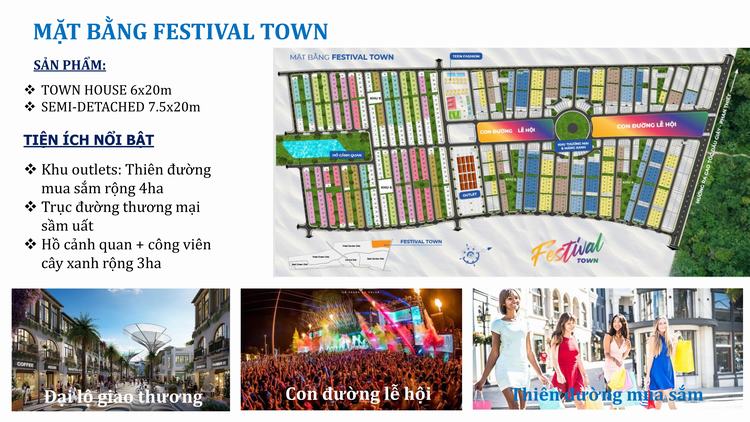 Mặt bằng tổng quan phân khu Festival Town - NovaWorld Phan Thiết