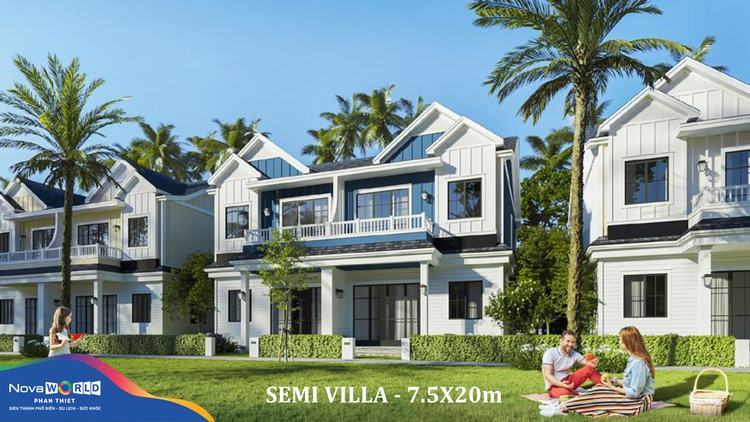 Mẫu thiết kế Biệt Thự (Semi Villa) 7.5mx20m phân khu Festival Town - NovaWorld Phan Thiết