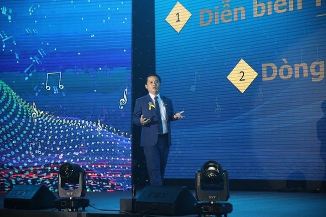Ông Nguyễn Thanh Quyền – Tổng giám đốc Thắng Lợi Group chia sẻ thông tin về dự án tại buổi lễ